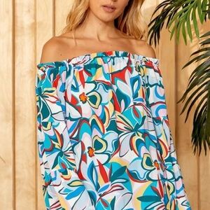 NWT Off The Shoulder Dressy Floral Top